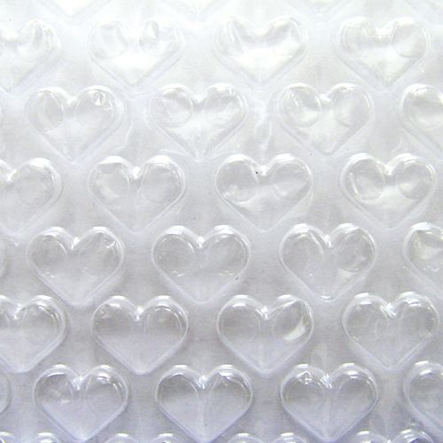 白色のハート型をしたプチプチ画像