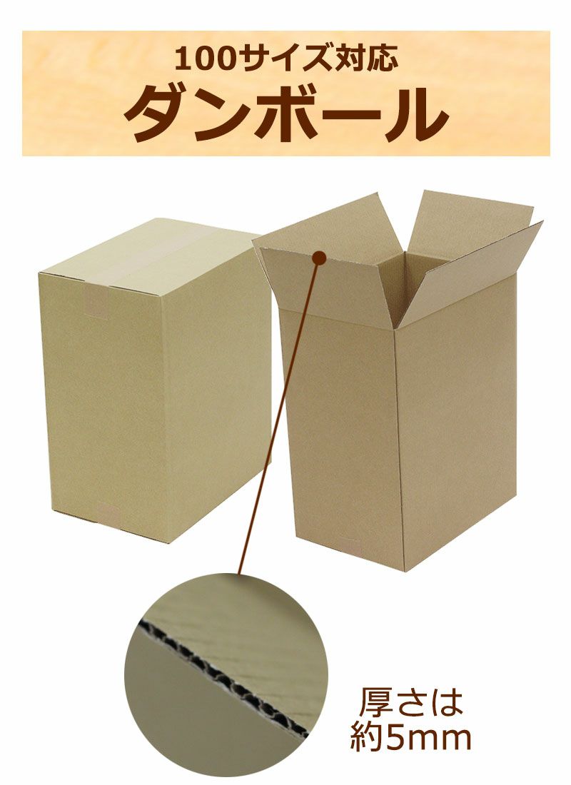 100サイズ縦長ダンボール画像
