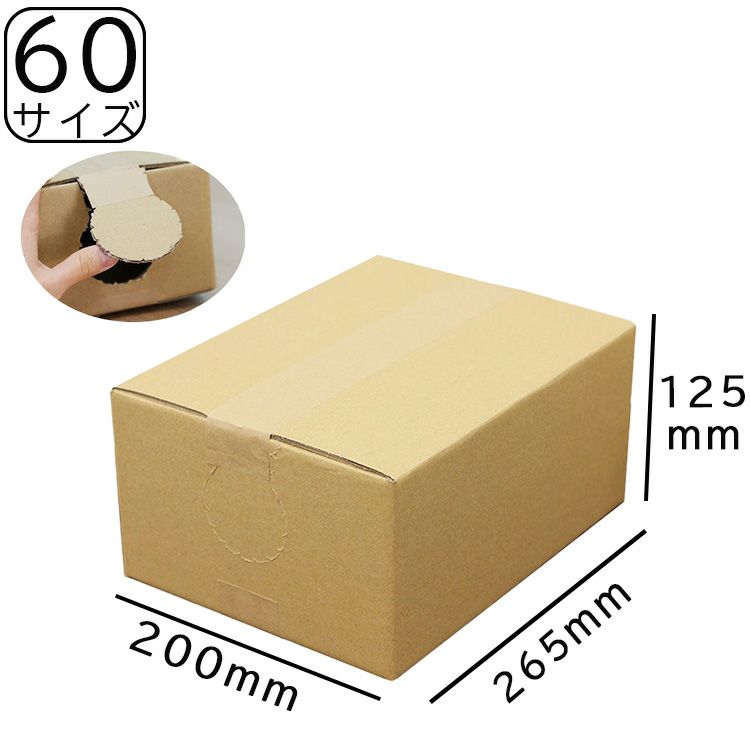 60サイズ開封穴つきダンボール