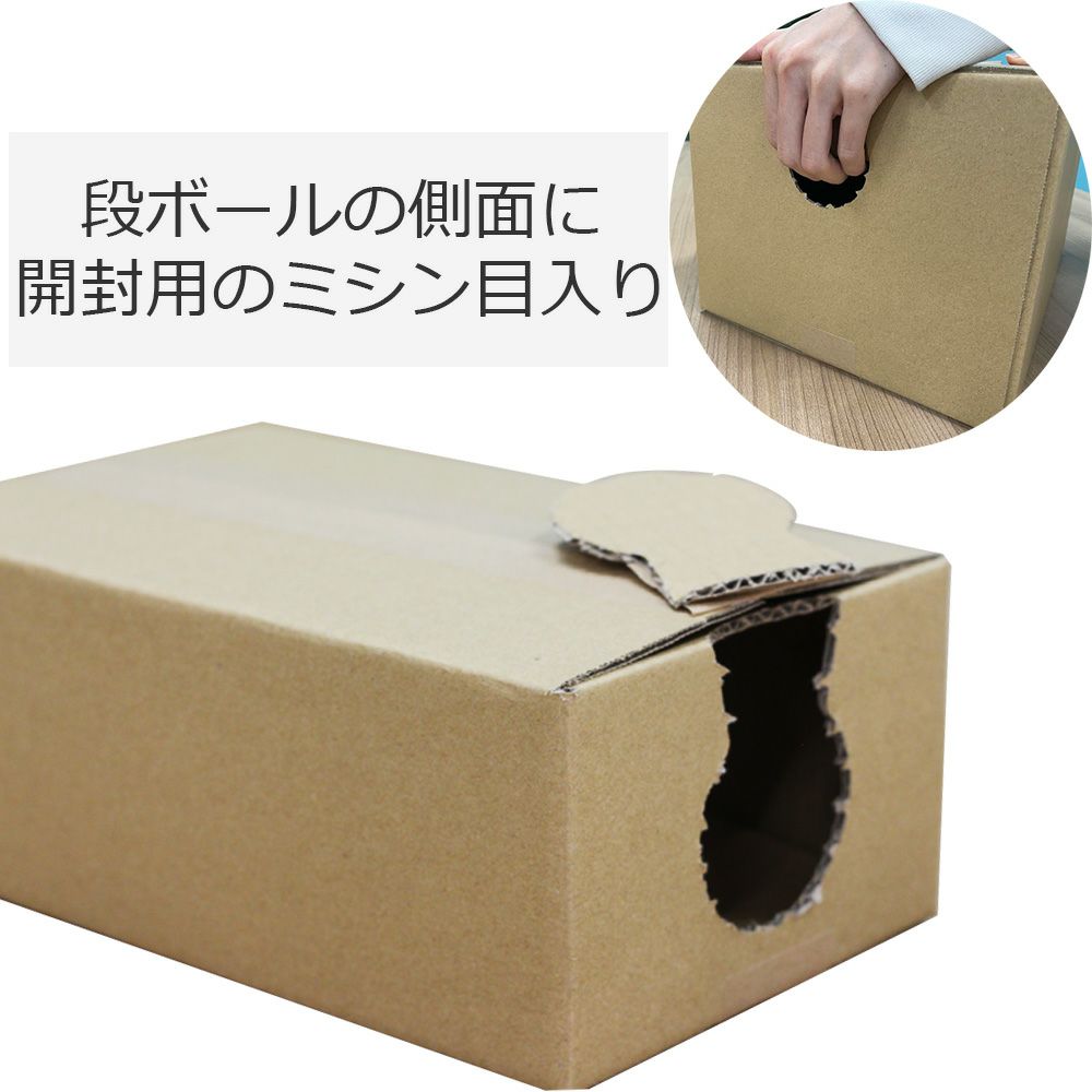 開封穴つきダンボール