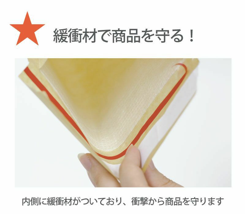薄手のクッション封筒の緩衝材画像