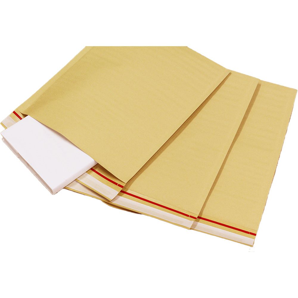 薄手のクッション封筒に物を入れてる画像